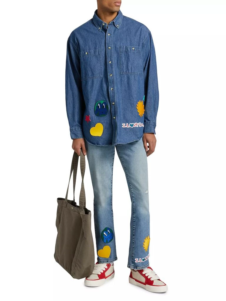 Kids Worldwide Universe Denim Button-Down Shacket 2