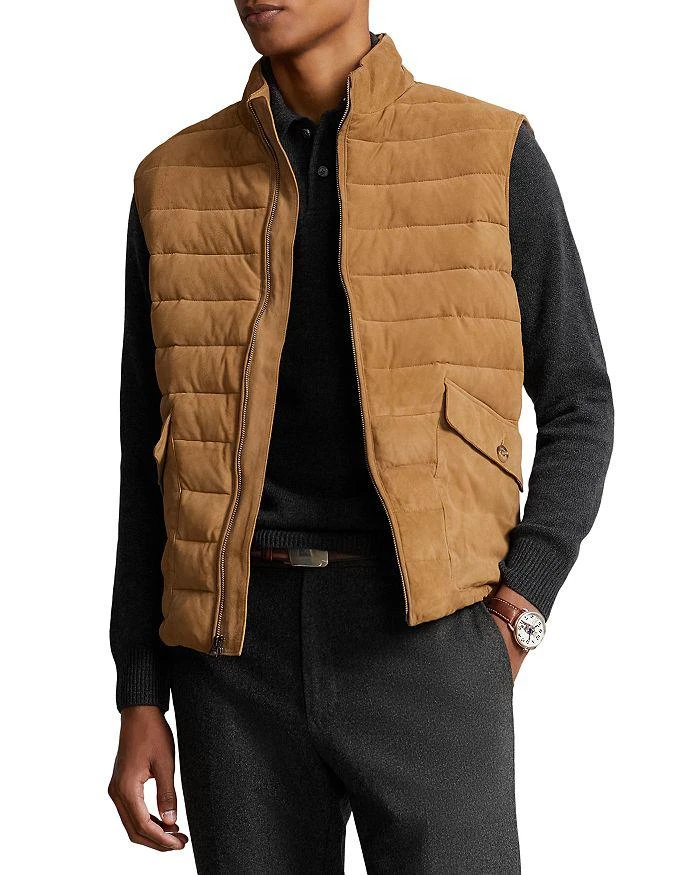 Ralph Lauren Suede Quilted Full Zip Vest 5