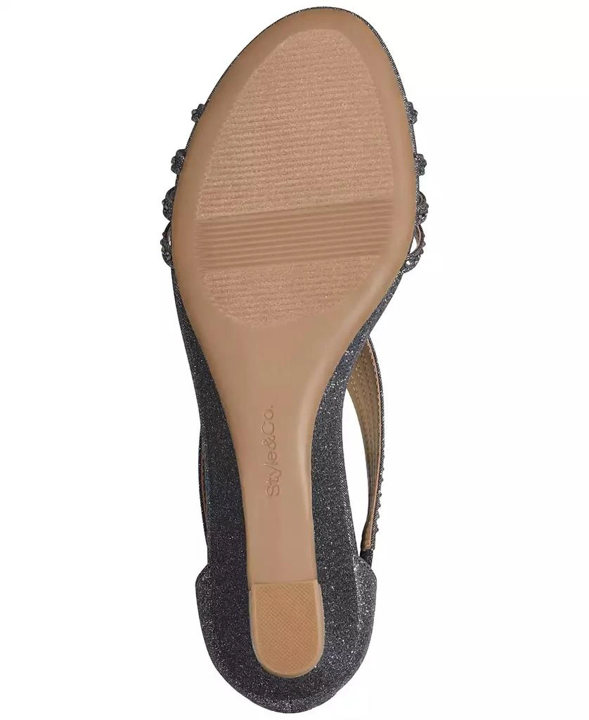 Style & Co Women's Ginifur Embellished Strappy Wedge Sandals, Created for Macy's 2