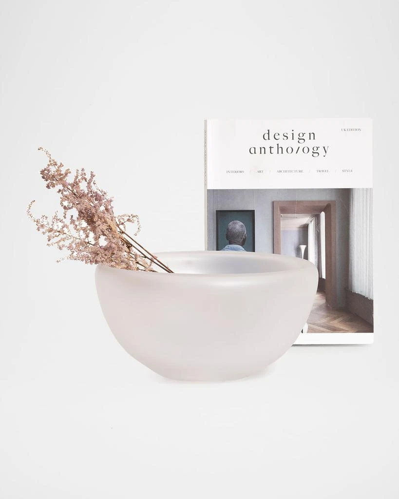 Kosta Boda Beans Clear Frosted Crystal Decorative Bowl 1