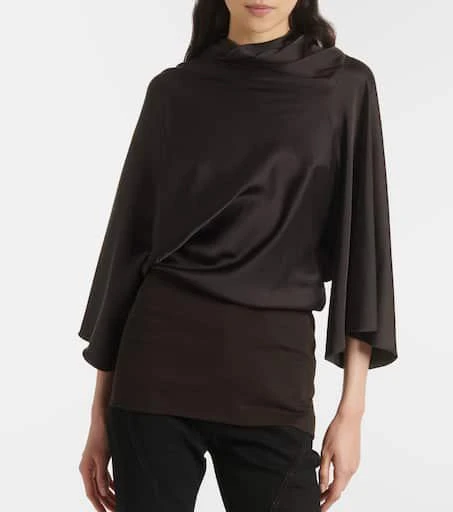 Rick Owens Cylinder draped satin top 7