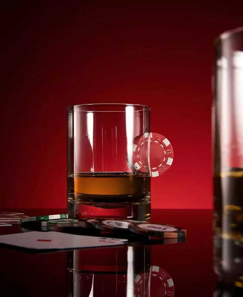 The Wine Savant Poker Chip Whiskey Glasses, Set of 2 4