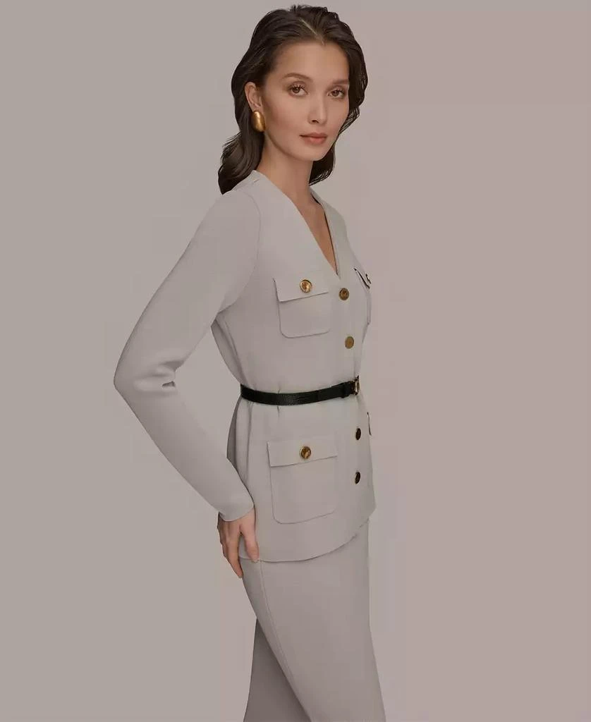 Donna Karan Women
s 5-Button Belted Blazer 3