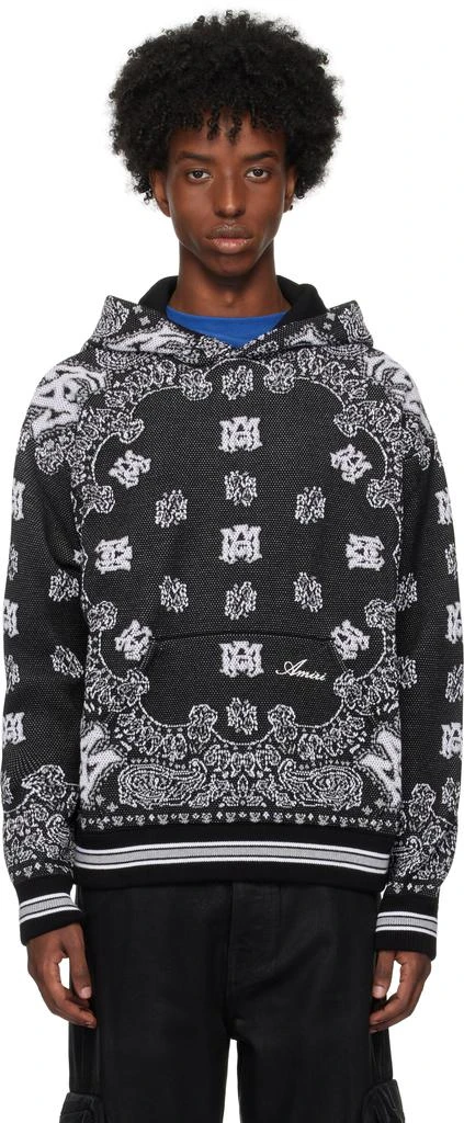 AMIRI Black & White Bandana Hoodie 1