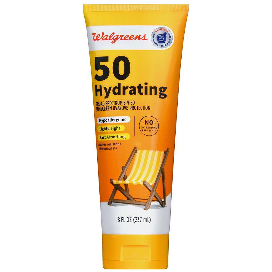 Walgreens SPF 50 Hydrating Broad Spectrum Sunscreen
