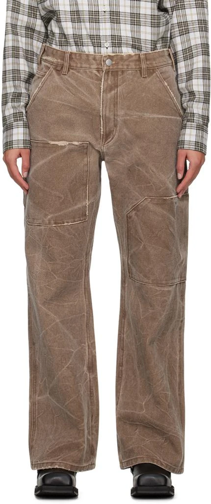 Acne Studios Brown Patch Jeans 1