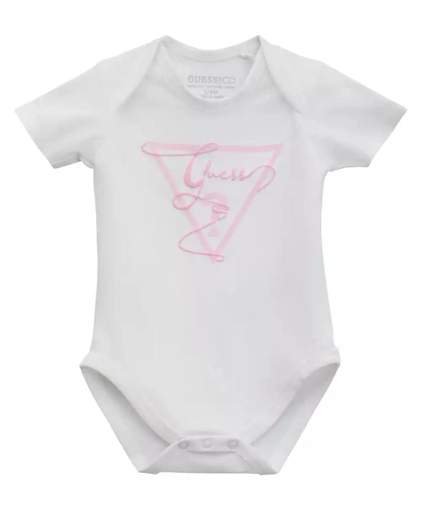 GUESS Baby Girls 5-Piece Bodysuits, Shorts, Bib, and Socks Set 4