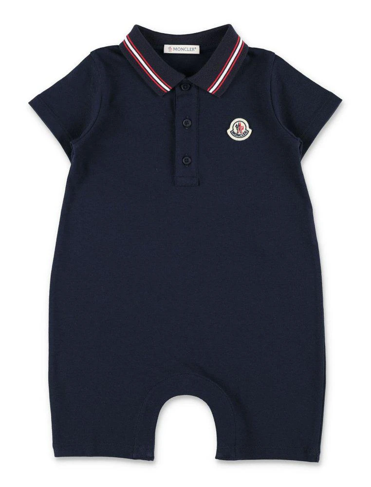 Moncler Moncler Enfant Logo Patch Polo-Collar Romper