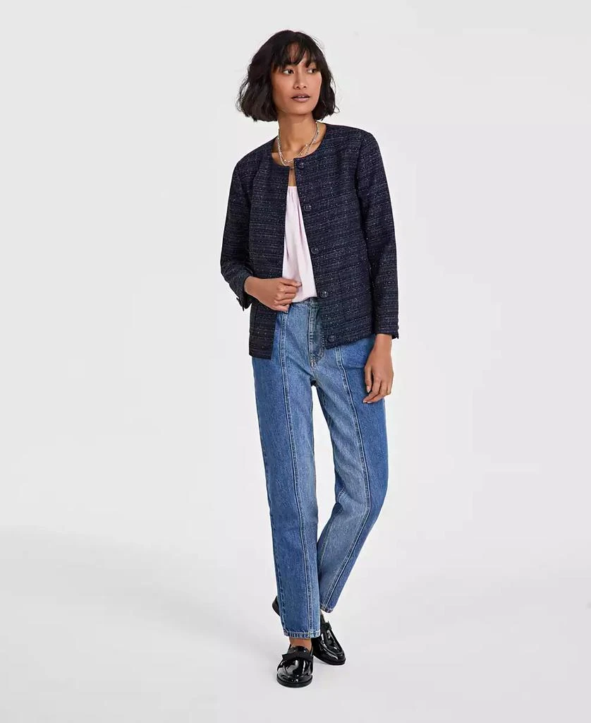 On 34th Women's Tweed Collarless Jacket, Created for Macy's 2