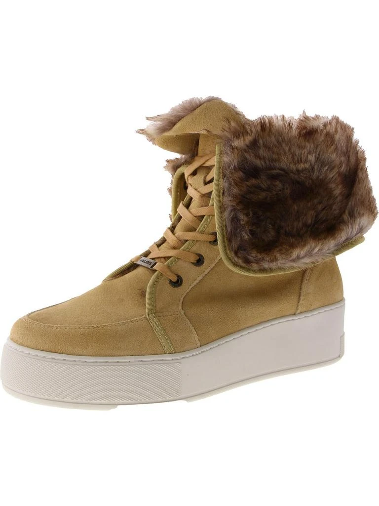 J/Slides Mosey Womens Suede Faux Fur Casual and Fashion Sneakers 5