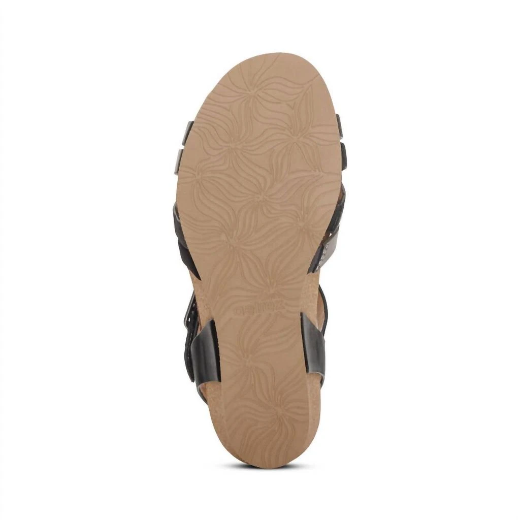 Aetrex Women's Noelle Arch Support Wedge In Black 4