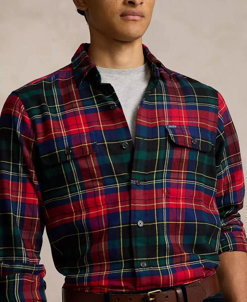 Ralph Lauren Men's Classic-Fit Plaid Flannel Workshirt 3