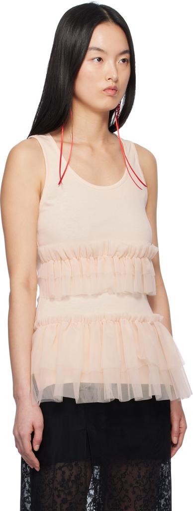 Simone Rocha Pink Tutu Hem Tank Top