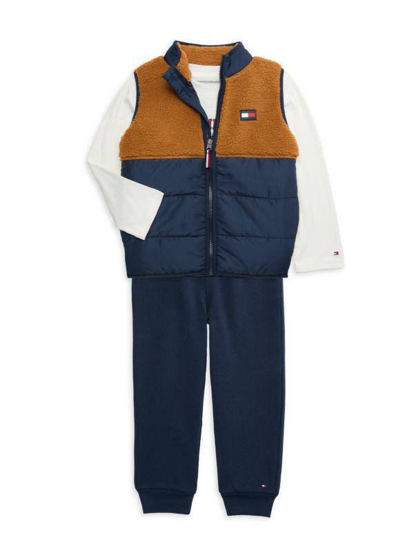 Tommy Hilfiger Baby Boy's & Little Boy's 3-Piece Logo T-Shirt, Vest & Joggers Set