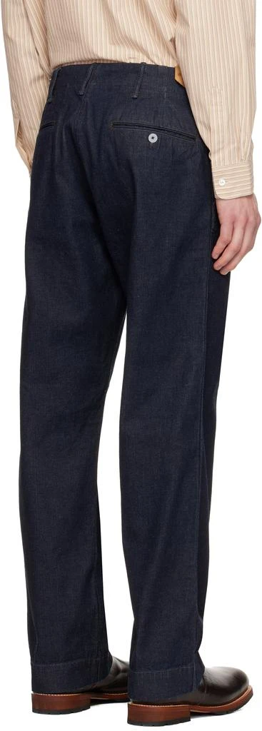 RRL Navy Indigo Rinsed Denim Field Trousers 3
