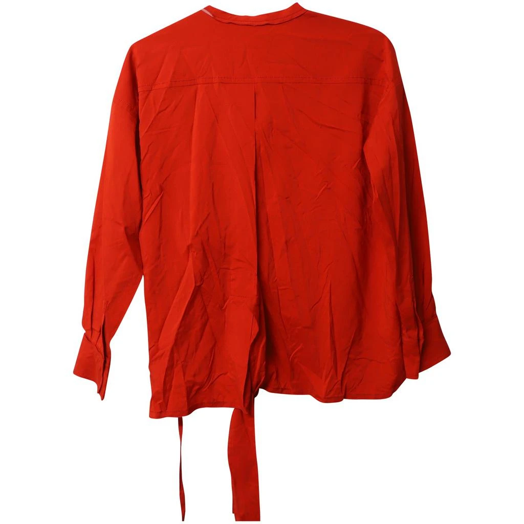 Isabel Marant Dorcey Wrap Blouse in Red Silk 4