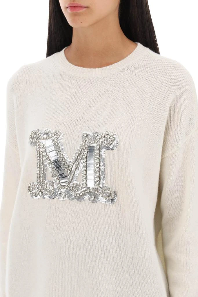 MAX MARA Max mara 'palato' pullover with jewel embroidery 4