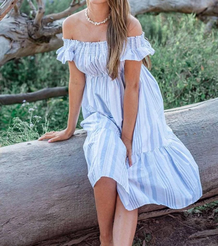 Striped Midi Dress  On Sale Now with Up to 62% Off | Discover Exclusive  Deals & Savings at BeyondStyle  Authentic Liv Maternity women > dresses >  midi|3565916810|blue|clothing|cotton|dresses|midi|om|stripe|women with  Limited-Time Discounts,