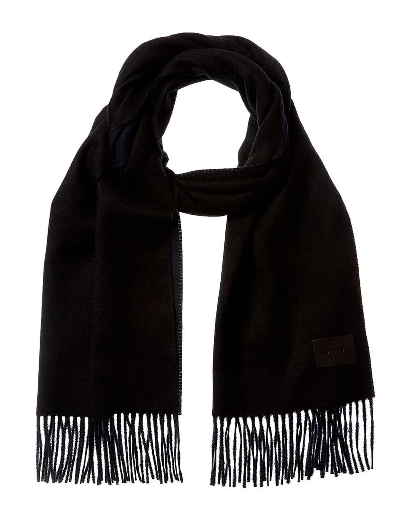 Vince Double Face Two-Tone Wide Wool & Cashmere-Blend Scarf 1