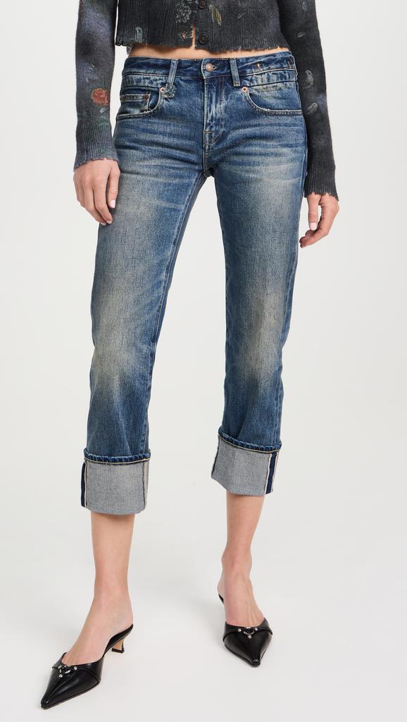 R13 Cuffed Boy Straight Jeans