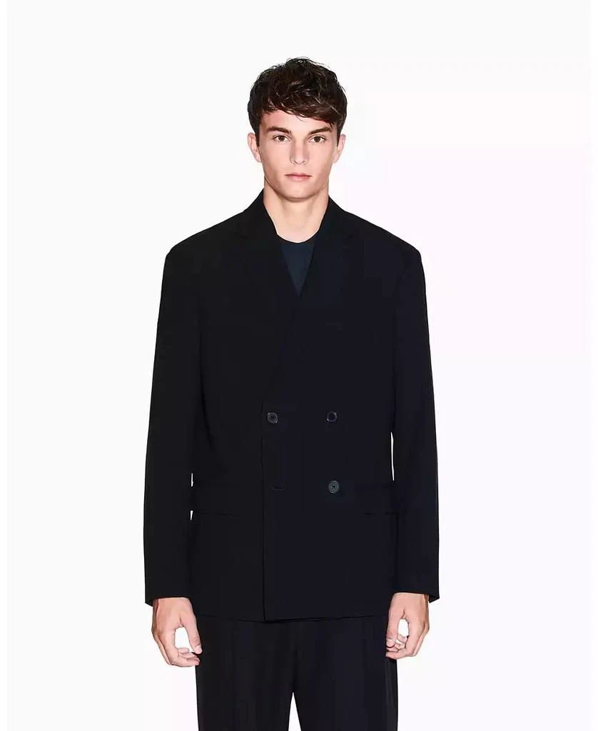 Armani Exchange Men
s Night Lab Wool Double Breasted Blazer new arrivals