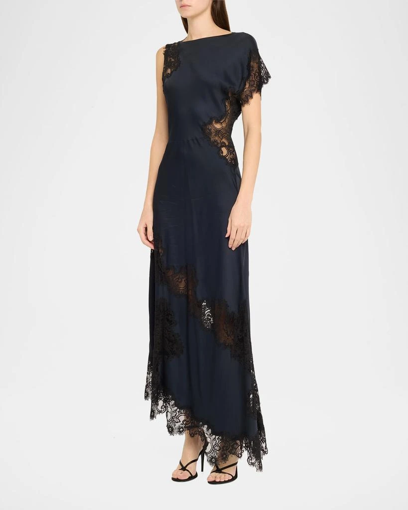 A.L.C. Alessia Satin and Lace Maxi Dress 5