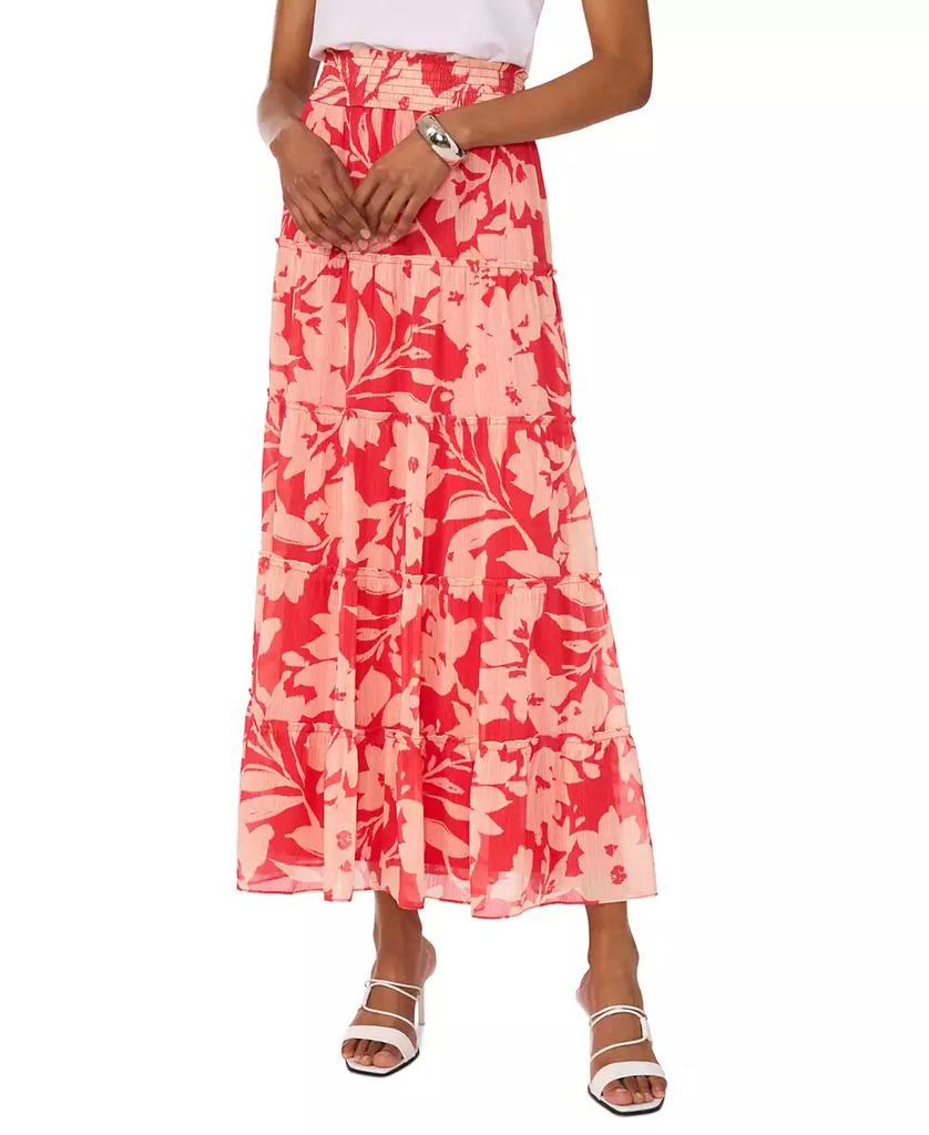 Vince Camuto Women's Floral-Print Tiered Maxi Skirt 1