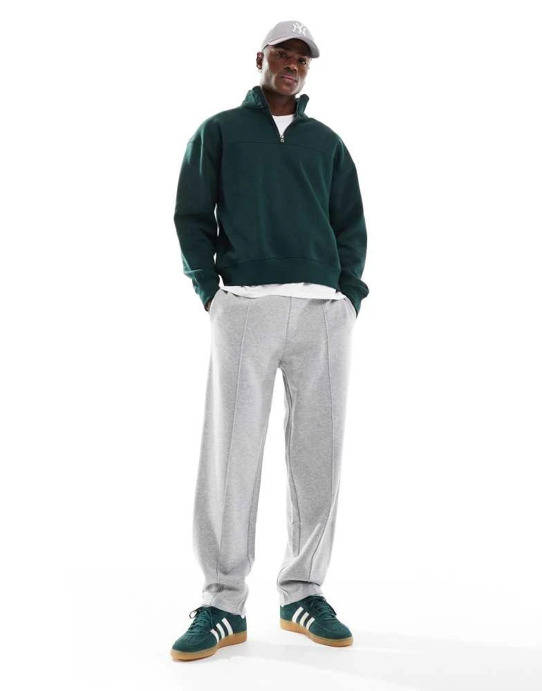 New Look New Look straight leg joggers in grey marl 1