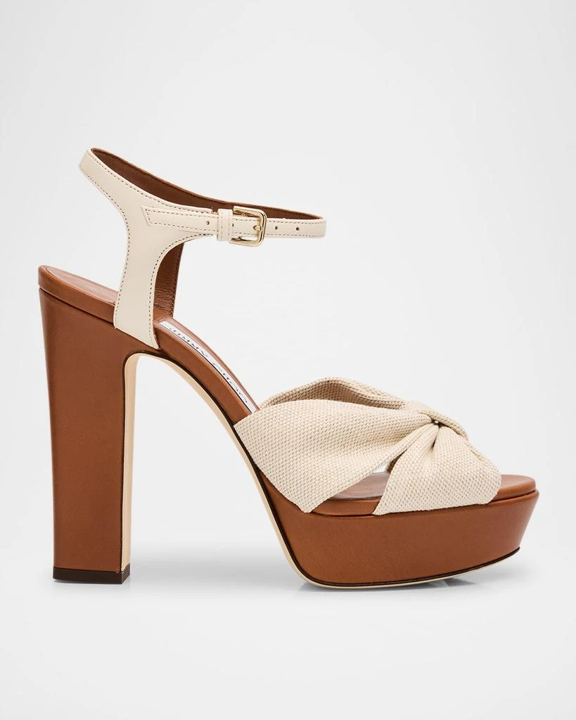 Jimmy Choo Heloise 120 Vacchetta Ankle-Strap Platform Sandals 1