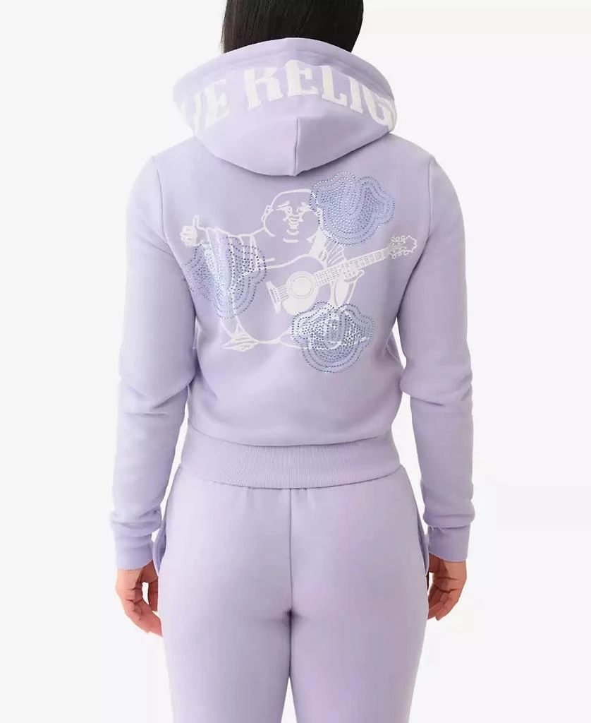 True Religion Women's Crystal Classic Zip Hoodie 2