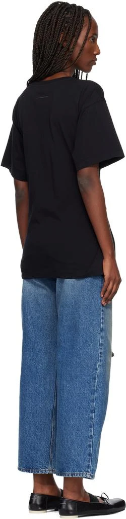 MM6 Black Cotton Gloves T-shirt 3