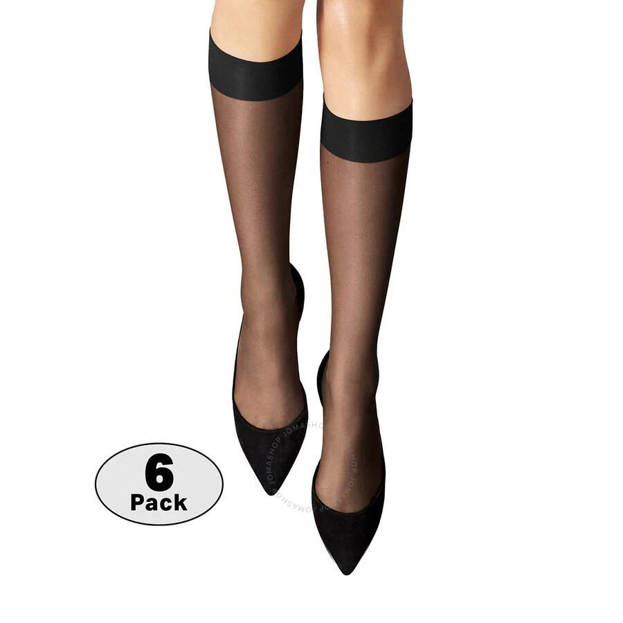 Wolford Nude 8 Sheer Knee-high Stockings In Black Set of 6 1