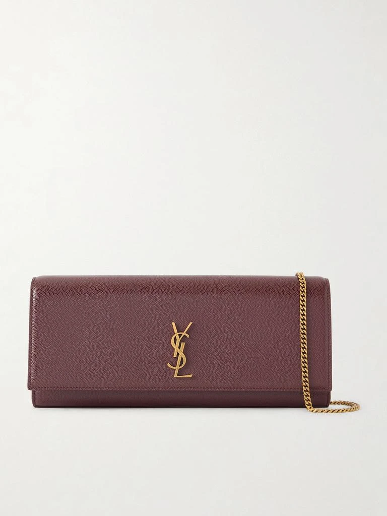 Yves Saint Laurent Kate Textured-leather Clutch