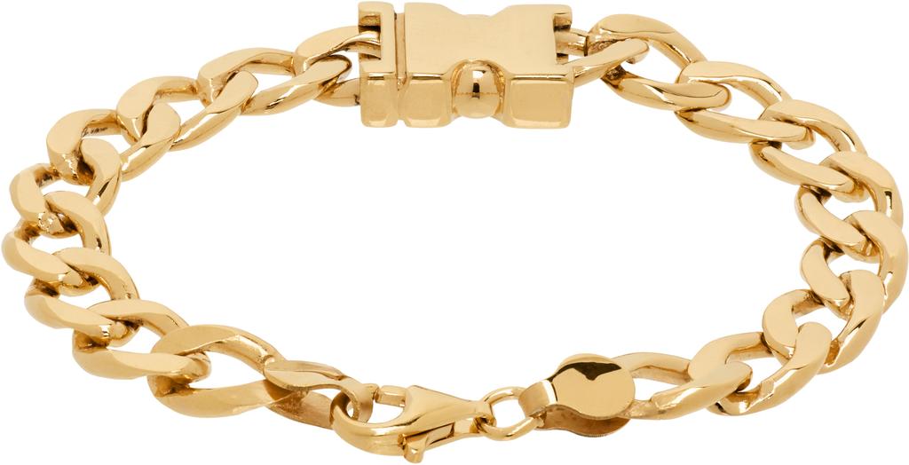 Alan Crocetti Gold Maxi Unity Curb Chain Bracelet