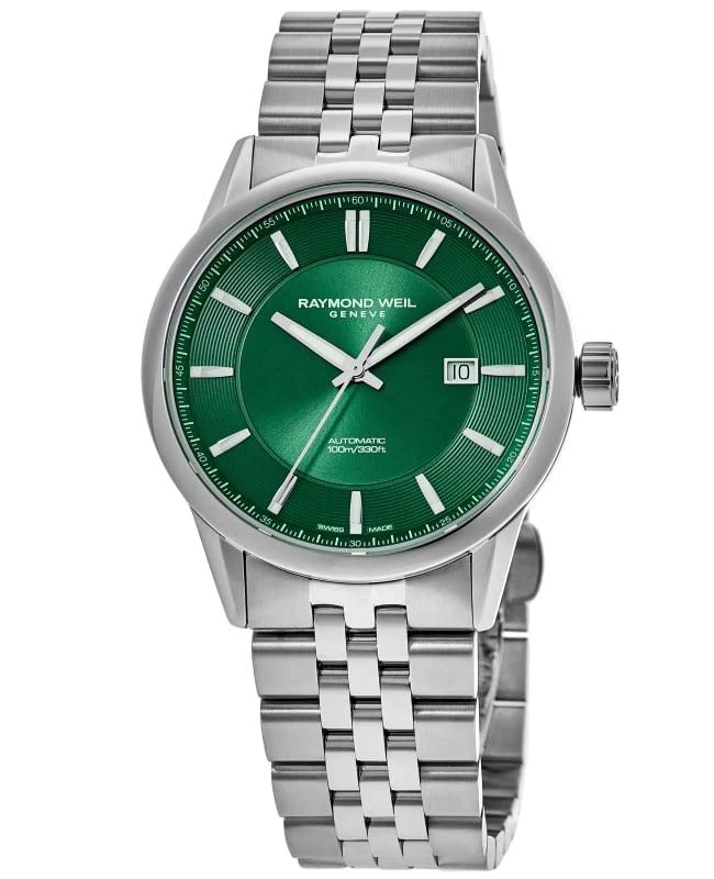 Raymond Weil Freelancer Automatic Date Green Dial Steel Men's