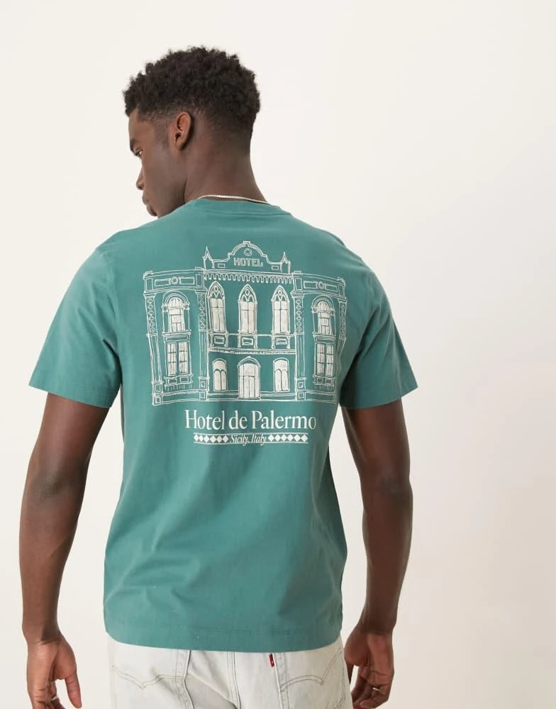 Abercrombie & Fitch Abercrombie & Fitch back print graphic t-shirt in green 1