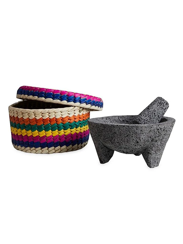 Verve Culture Molcajete with Tortilla Basket 1
