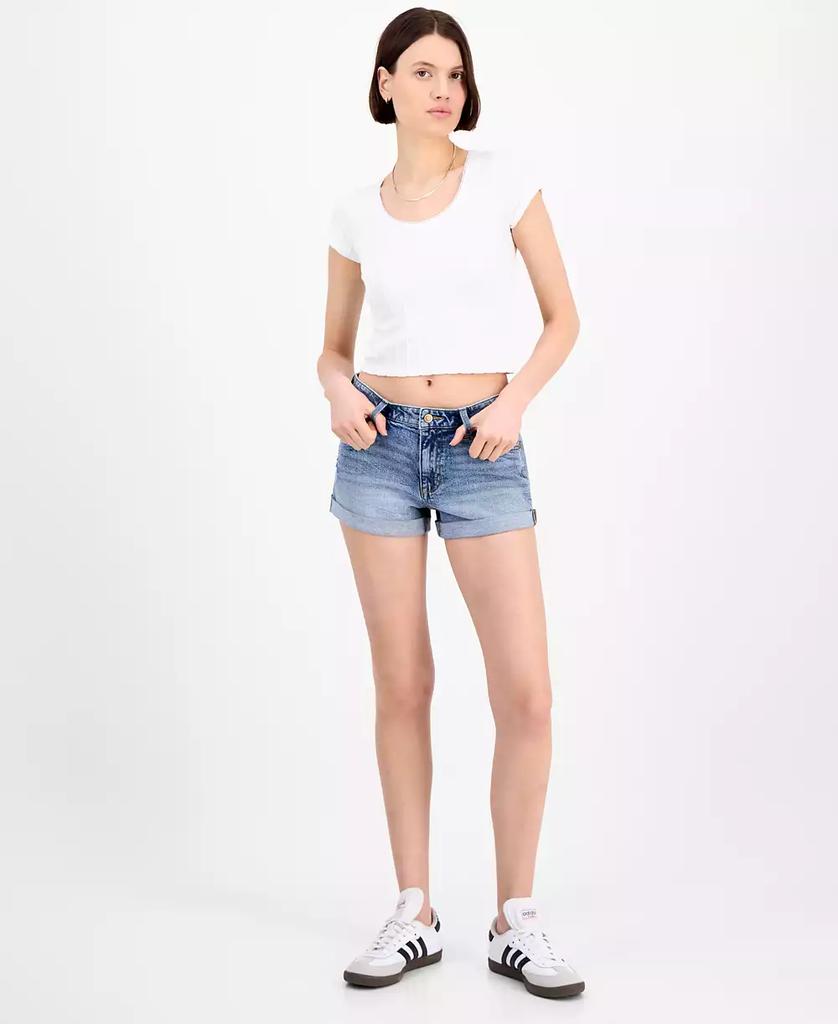 Celebrity Pink Juniors' Mid-Rise Cuffed Shorts