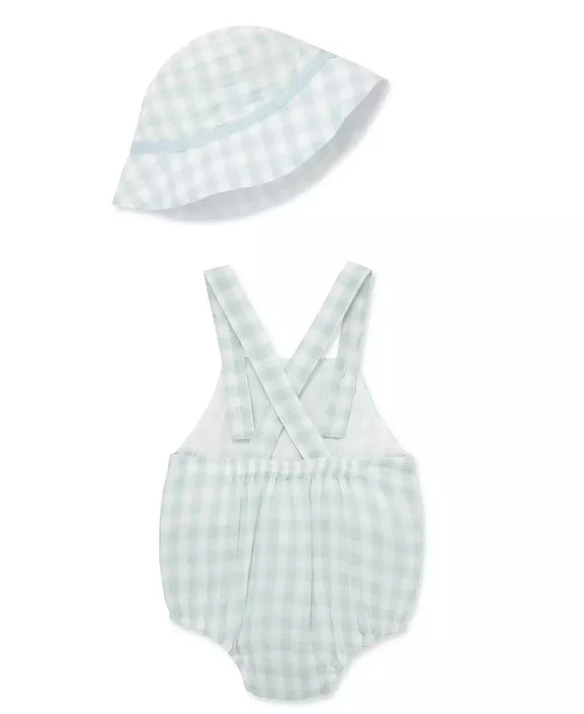 Little Me Baby Boys Check Sunsuit with Hat 2