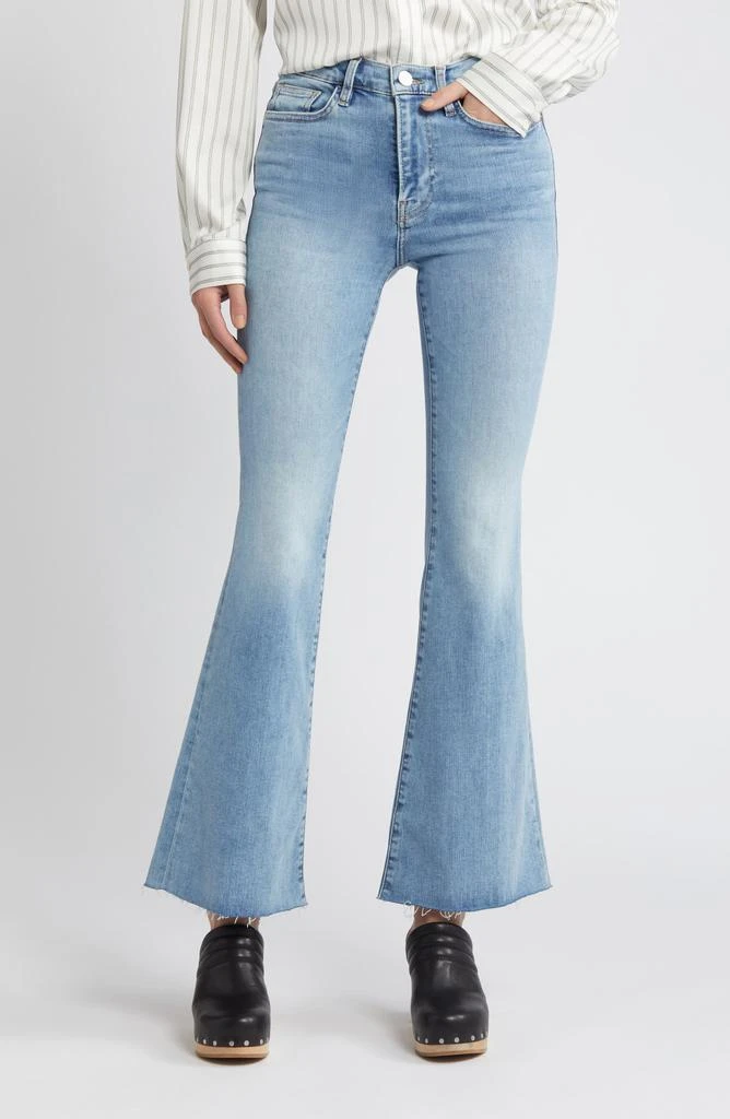 FRAME Le Easy Raw Hem Mid Rise Flare Jeans 1