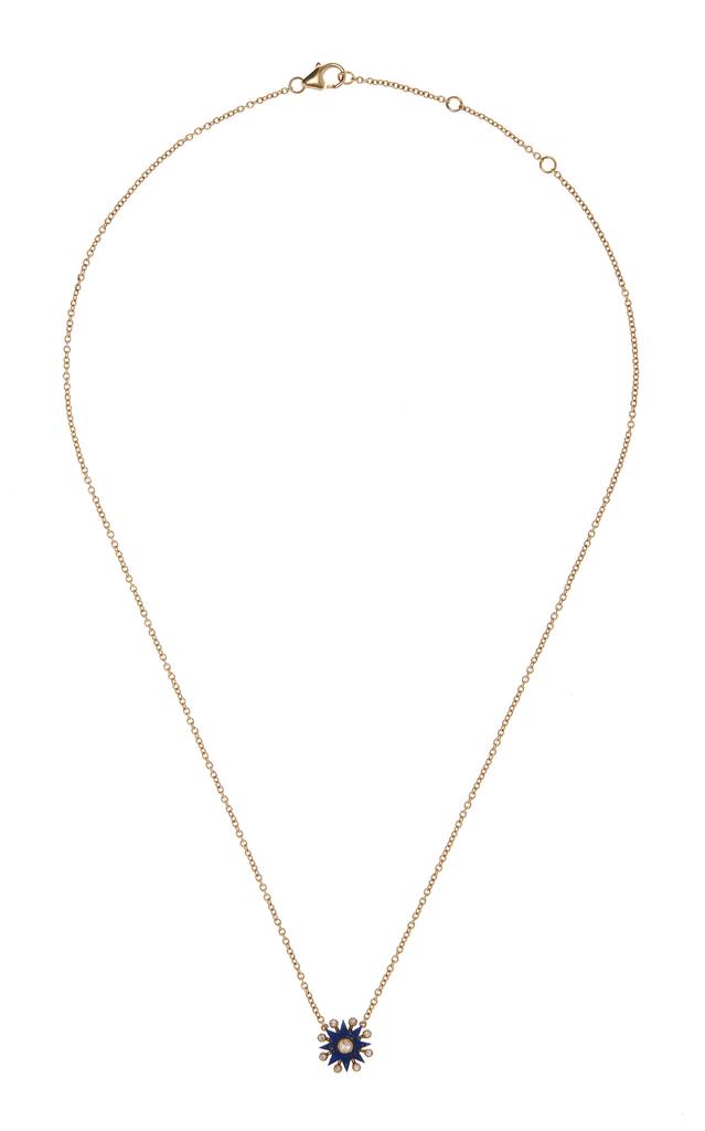 Colette Jewelry Colette Jewelry - Comete 18K Yellow Gold Diamond; Lapis Necklace - Blue - OS - Moda Operandi - Gifts For Her