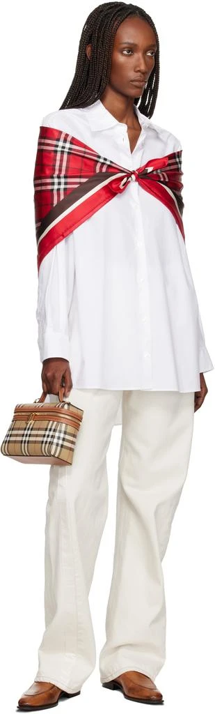 Burberry Beige Check Vanity Bag 4