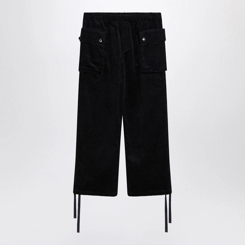 Brain Dead  P-44 JUNGLE DARK BLUE VELVET TROUSERS 1