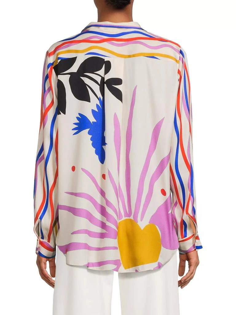Johnny Was Mariella Endless Sunshine Silk-Blend Blouse 5