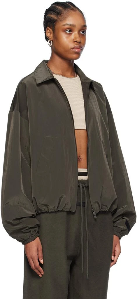 Essentials Gray Shell Bomber Jacket 2