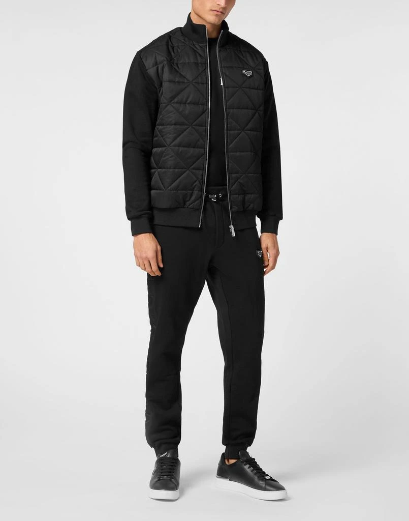 Philipp Plein Fleece and Nylon Padded Jacket 2