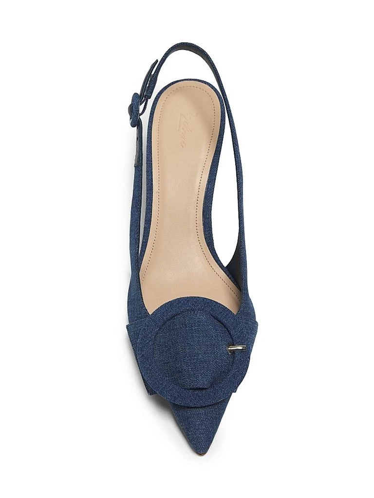 22élevé 75MM Buckle-Accented Denim Pumps 4
