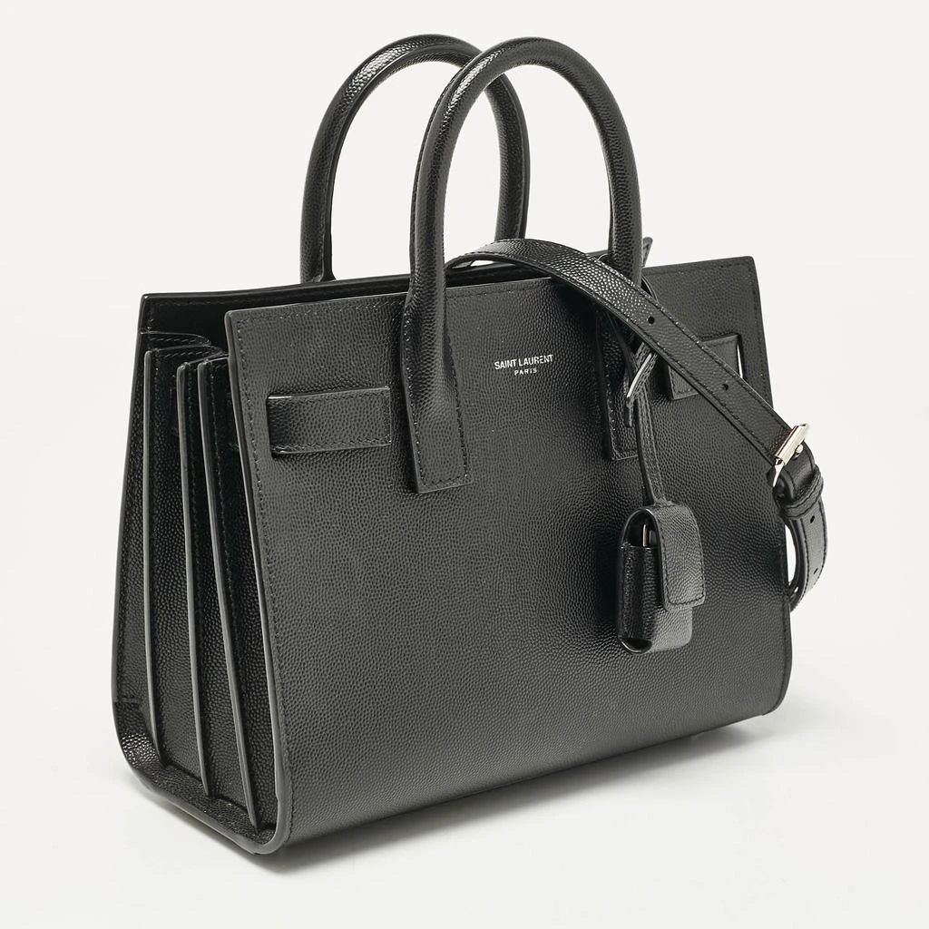 Yves Saint Laurent Black Leather Nano Classic Sac De Jour Tote 2