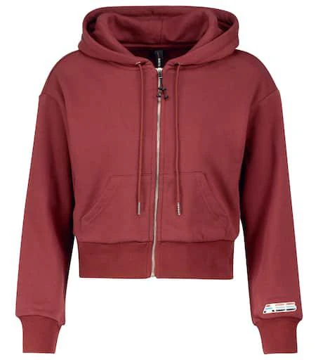 Adam Selman Sport Cropped cotton-blend hoodie 1