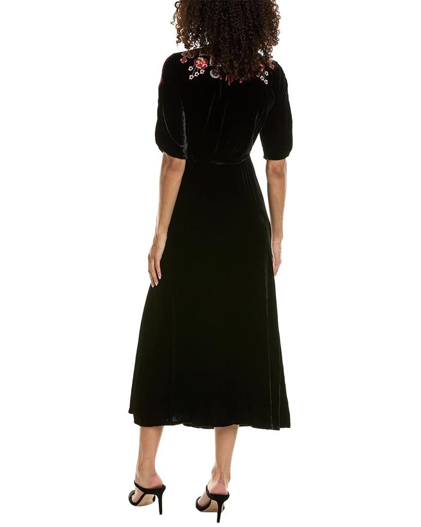 Johnny Was Johnny Was Lilith Velvet Silk-Blend Wrap Dress 2